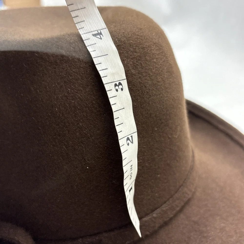 Vintage‎ 80s Hat Jeanne Marie Women's Wool Felt Brown Church Derby Kathy Retro